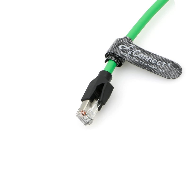 AConnect D-Code Cable M12 4 Pin Male to RJ45 Male Cat5e High Flexible Waterproof Ethernet Shielded Cable Industrial for Industrial Camera 33Ft/10M - Image 4
